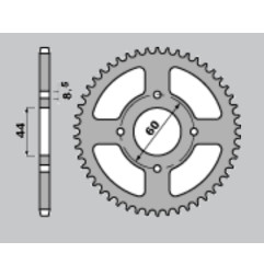 CHT WYPRZEDAŻ ZĘBATKA TYLNA 832 38 (A4150832380) YAMAHA DT 80 MX
