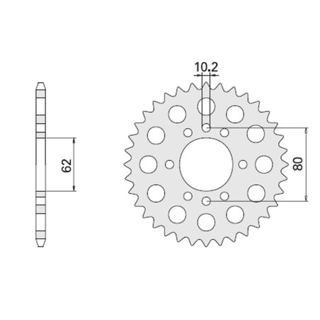 CHT WYPRZEDAŻ ZĘBATKA TYLNA 843 49 YAMAHA DT 80 LC (843-49)