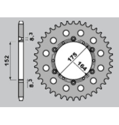 JR WYPRZEDAŻ ZĘBATKA TYLNA ALUMINIOWA (ANODOWANA) 856 50 YAMAHA YZ/YZF 88-98 (JTR853.50) (ŁAŃC. 520) KOLOR NIEBIESKI