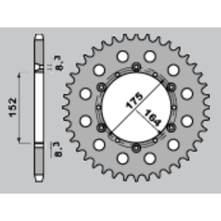 JR WYPRZEDAŻ ZĘBATKA TYLNA ALUMINIOWA (ANODOWANA) 856 50 YAMAHA YZ/YZF 88-98 (JTR853.50) (ŁAŃC. 520) KOLOR NIEBIESKI