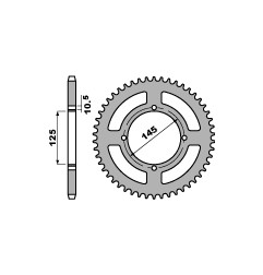 PBR WYPRZEDAZ ZĘBATKA TYLNA 857 47 C45 YAMAHA XV 125 (97-01), XVS 125 DRAG STAR 00-05 (ŁAŃC. 520) (MADE IN ITALY)