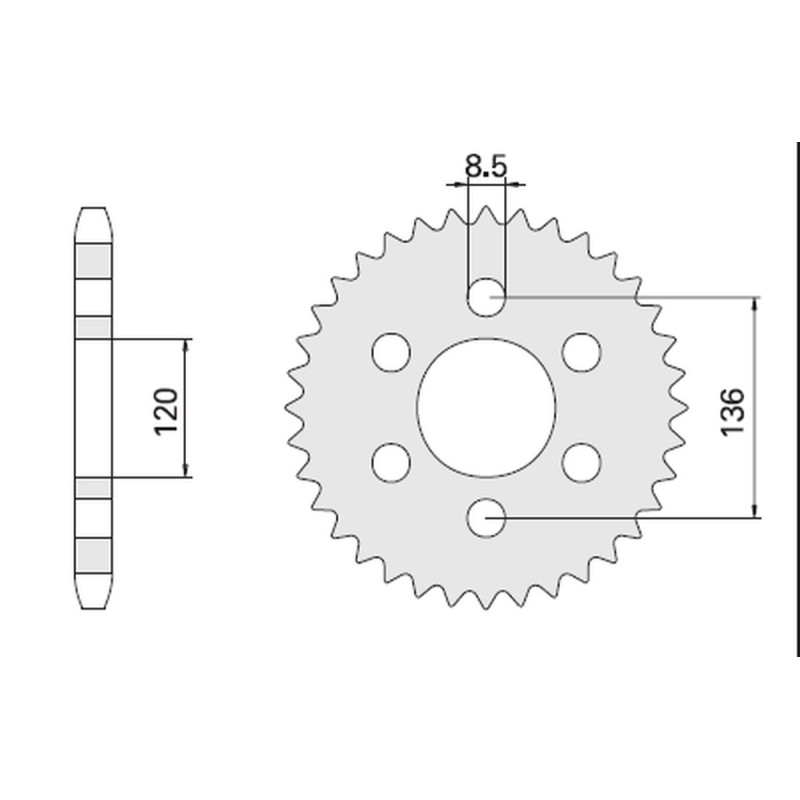 CHT WYPRZEDAŻ ZĘBATKA TYLNA 859 39 (846-39) (JTR846.39) YAMAHA FZS 600 FAZER 96-03