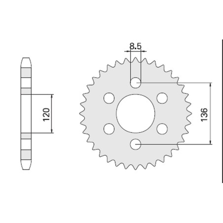 CHT WYPRZEDAŻ ZĘBATKA TYLNA 859 39 (846-39) (JTR846.39) YAMAHA FZS 600 FAZER 96-03