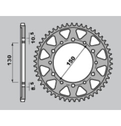 CHT WYPRZEDAŻ ZĘBATKA TYLNA 860 39 (JTR859.39) YAMAHA FZS 600 FAZER 96-03, XJR1300`02-03, FJ1200`91-96 (86039JT)