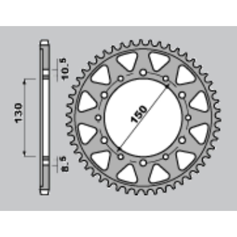 CHT WYPRZEDAŻ ZĘBATKA TYLNA 860 39 (JTR859.39) YAMAHA FZS 600 FAZER 96-03, XJR1300`02-03, FJ1200`91-96 (86039JT)