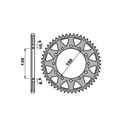 PBR WYPRZEDAZ ZĘBATKA TYLNA 860 40 C45 YAMAHA FJ 1200 86-90 (JTR859.40) (ŁAŃC. 530) (MADE IN ITALY)