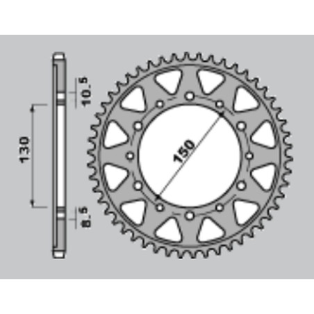 CHT WYPRZEDAŻ ZĘBATKA TYLNA 860 42 (859-42) (JTR859.42) YAMAHA FZS 600 FAZER 96-03