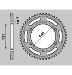 JR WYPRZEDAŻ ZĘBATKA TYLNA 865 43 YAMAHA FZ 750 '87-'91 (JTR865.43) (ŁAŃC. 530)