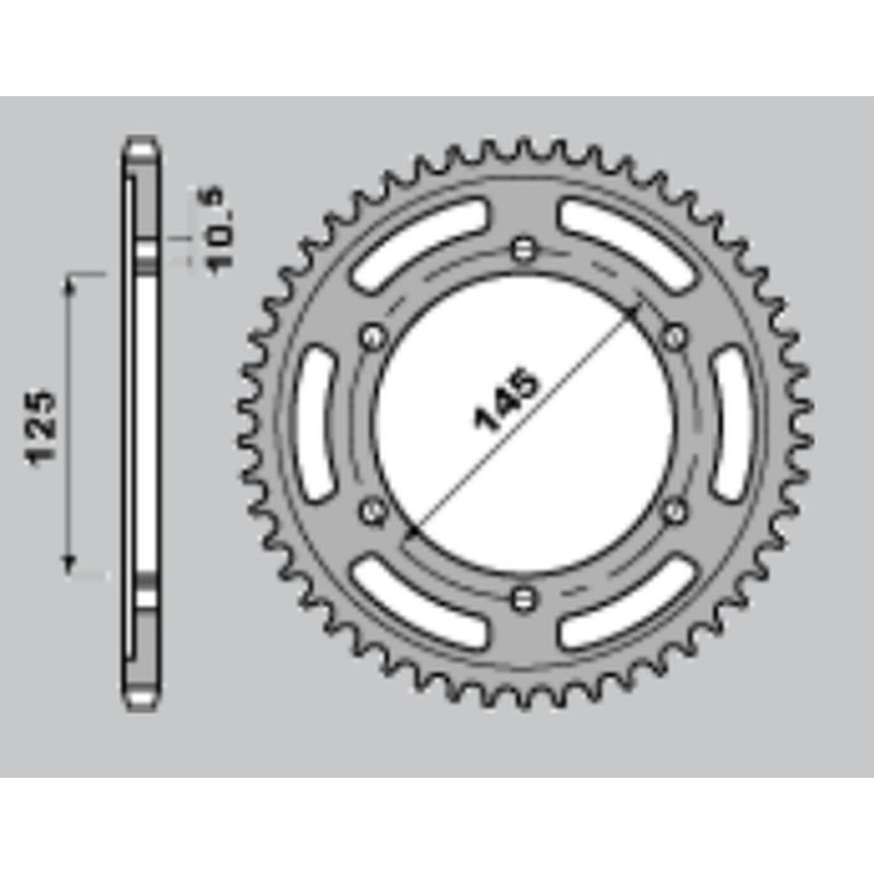 JR WYPRZEDAŻ ZĘBATKA TYLNA 865 43 YAMAHA FZ 750 '87-'91 (JTR865.43) (ŁAŃC. 530)