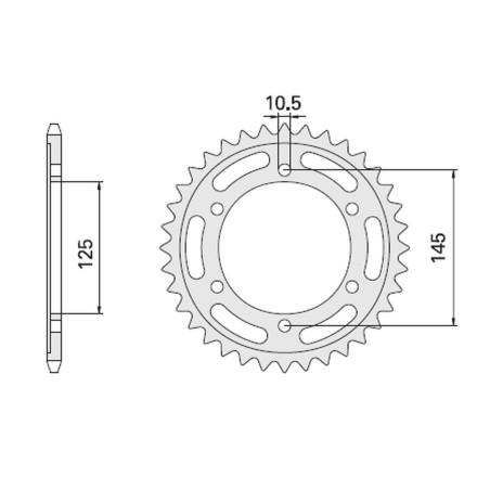CHT WYPRZEDAŻ ZĘBATKA TYLNA 865 43 YAMAHA FZ 750 (865-43)