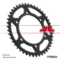 JT ZĘBATKA TYLNA 866 48 YAMAHA XJ 600 DIVERSION 95-03 (86648JTZBK) (ŁAŃC. 520) KOLOR CZARNY JT ZĘBATKA TYLNA 866 48 YAMAHA XJ 600 DIVERSION 95-03 (86648JTZBK) (ŁAŃC. 520) KOLOR CZARNY