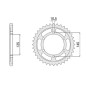 CHT WYPRZEDAŻ ZĘBATKA TYLNA 869 43 YAMAHA TDM 850 96-98 (A4150867430) (867-43) CHT WYPRZEDAŻ ZĘBATKA TYLNA 869 43 YAMAHA TDM 850 96-98 (A4150867430) (867-43)