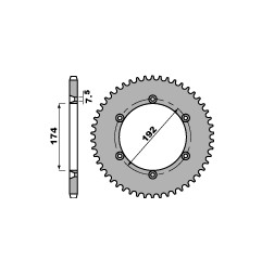 PBR ZĘBATKA TYLNA 1499 47 C45 MOTO MORINI 350 (86-87) (ŁAŃC. 520) (MADE IN ITALY)
