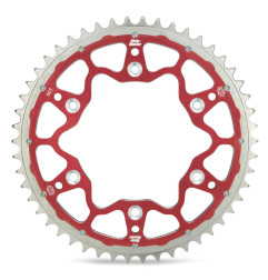 MOTO-MASTER ZĘBATKA TYLNA DUAL RING (STALOWO-ALUMINIOWA) 289 48 KOLOR CZERWONY HONDA CR/CRF '83-'25, BETA RR '13-'25
