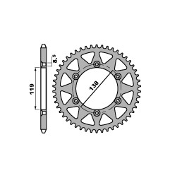 PBR WYPRZEDAZ ZĘBATKA TYLNA 213 50 C45 HUSABERG 92-99 (JTR1950.50) (ŁAŃC. 520) (MADE IN ITALY)