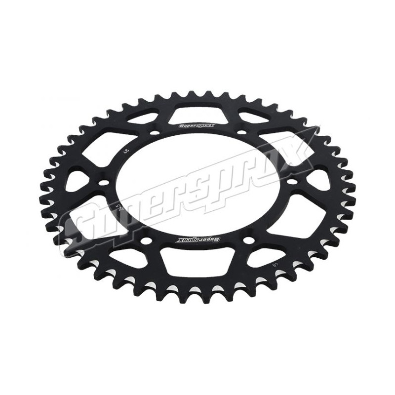 SUPERSPROX ZĘBATKA TYLNA ALUMINIOWA 7075-T6 (ERGAL) 289 51 HONDA CR/CRF '83-'16 (JTR210.51) KOLOR CZARNY