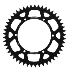 SUPERSPROX WYPRZEDAŻ ZĘBATKA TYLNA ALUMINIOWA 7075-T6 (ERGAL) 489 49 KAWASAKI KX/KXF 84-18 (JTR460.49) KOLOR CZARNY