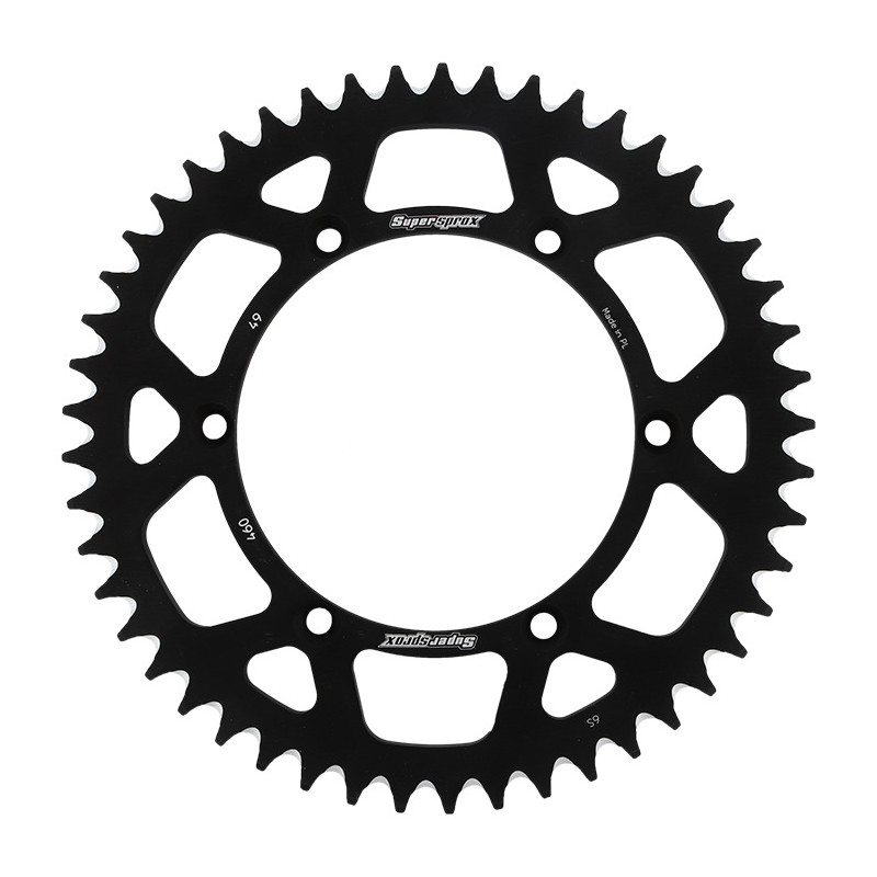 SUPERSPROX WYPRZEDAŻ ZĘBATKA TYLNA ALUMINIOWA 7075-T6 (ERGAL) 489 49 KAWASAKI KX/KXF 84-18 (JTR460.49) KOLOR CZARNY SUPERSPROX WYPRZEDAŻ ZĘBATKA TYLNA ALUMINIOWA 7075-T6 (ERGAL) 489 49 KAWASAKI KX/KXF 84-18 (JTR460.49) KOLOR CZARNY