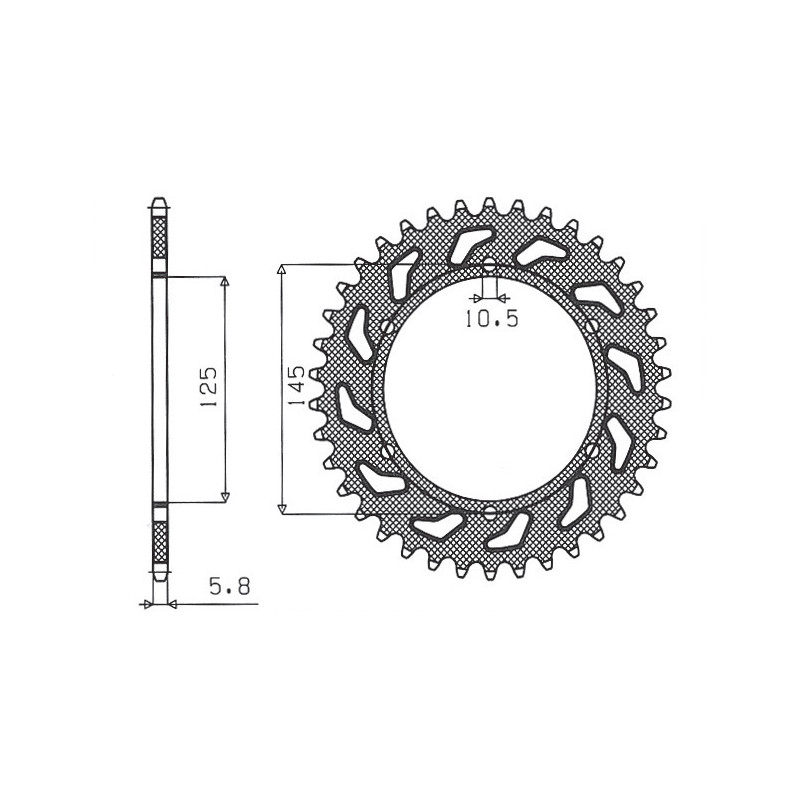 SUNSTAR ZĘBATKA TYLNA 866 45 YAMAHA XT 660 R/X 04-14, XT 600Z 08-12 (JTR855.45) (ŁAŃC. 520) (86645JT) SUNSTAR ZĘBATKA TYLNA 866 45 YAMAHA XT 660 R/X 04-14, XT 600Z 08-12 (JTR855.45) (ŁAŃC. 520) (86645JT)
