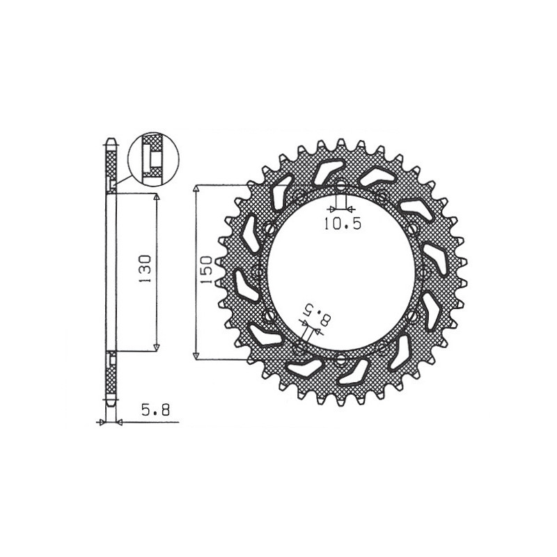 SUNSTAR ZĘBATKA TYLNA 236 48 / 245 48 HONDA NX 650 95-01, YAMAHA XJ 6 09-15, YAMAHA WR 250R '08-'10 (JTR245/2.48) SUNSTAR ZĘBATKA TYLNA 236 48 / 245 48 HONDA NX 650 95-01, YAMAHA XJ 6 09-15, YAMAHA WR 250R '08-'10 (JTR245/2.48)