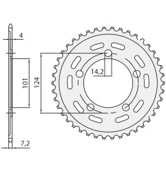 SUNSTAR ZĘBATKA TYLNA 4508 42 KTM 950/990/1190 RC8 /DUKE/ SUPERMOTO (JTR898.42) (ŁAŃC. 525) (450842JT)