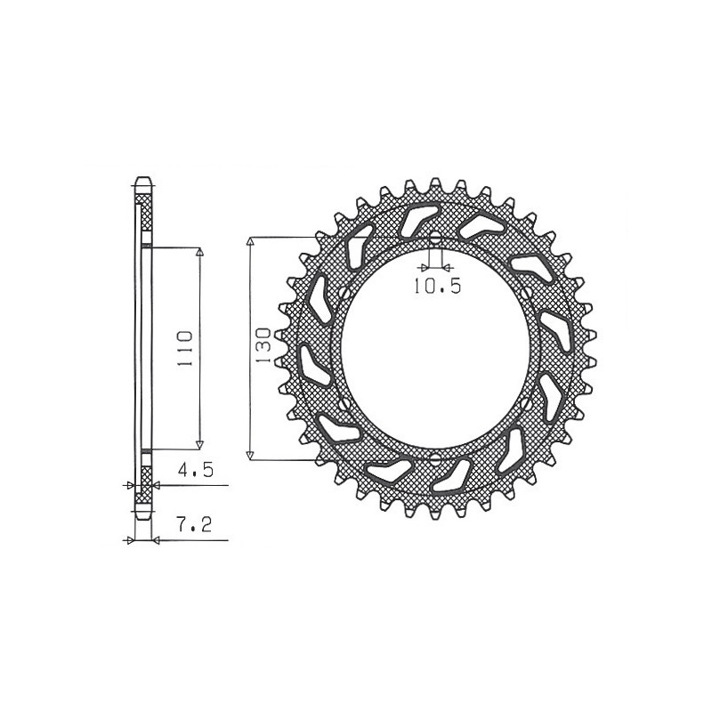 SUNSTAR ZĘBATKA TYLNA 4385 46 YAMAHA R6 '06-'20, MT09 '14-'19, SUZUKI GSXR 750 '11-'19, GSXR 1000 '17-'19 SUNSTAR ZĘBATKA TYLNA 4385 46 YAMAHA R6 '06-'20, MT09 '14-'19, SUZUKI GSXR 750 '11-'19, GSXR 1000 '17-'19