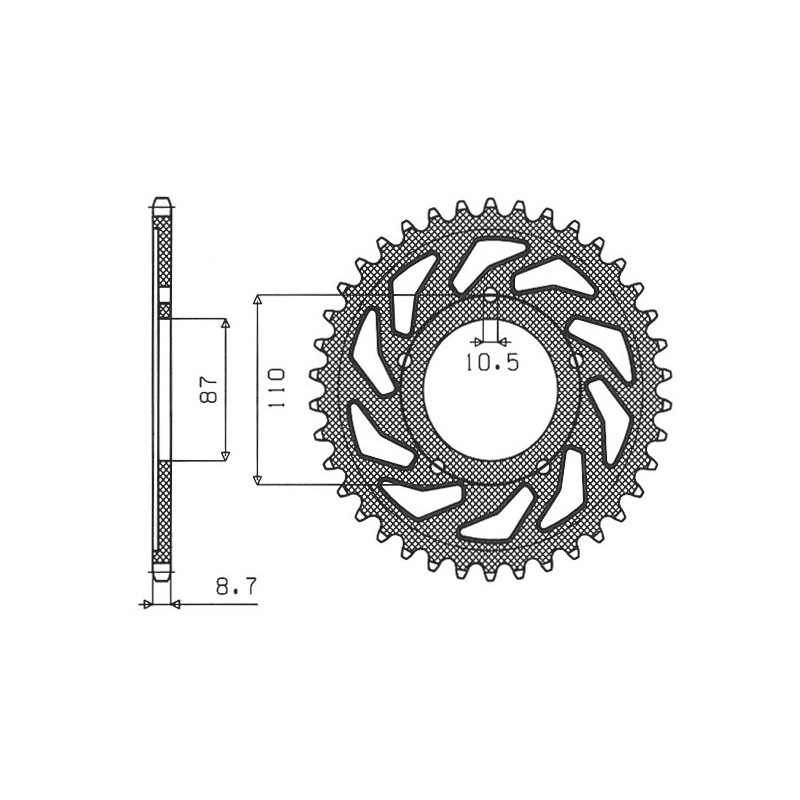 SUNSTAR ZĘBATKA TYLNA 824 45 SUZUKI GSX 750F (99-06), GSX 600F '92-'97 (JTR829.45) (ŁAŃC. 530) (82445JT) SUNSTAR ZĘBATKA TYLNA 824 45 SUZUKI GSX 750F (99-06), GSX 600F '92-'97 (JTR829.45) (ŁAŃC. 530) (82445JT)