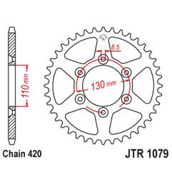 JT ZĘBATKA TYLNA CPI 50SM '06-12 (JTR1079.53)* (ŁAŃC. 420)