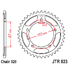 JT ZĘBATKA TYLNA 795 47 SUZUKI DL 250 V-STROM '17-19, SFV 650 GLADIUS '09-14 (+1) (79547JT) (ŁAŃC. 520)