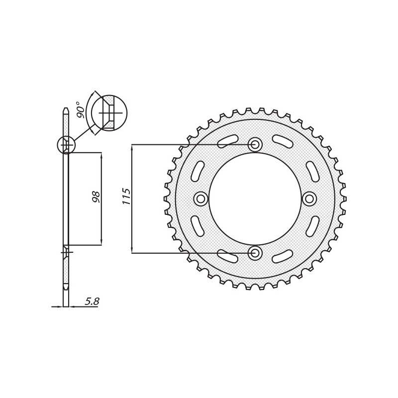 SUNSTAR ZĘBATKA TYLNA 4552 46 KTM SX 65 '12-'15 (JTR894.46) (ŁAŃC. 420) (455246JT) SUNSTAR ZĘBATKA TYLNA 4552 46 KTM SX 65 '12-'15 (JTR894.46) (ŁAŃC. 420) (455246JT)