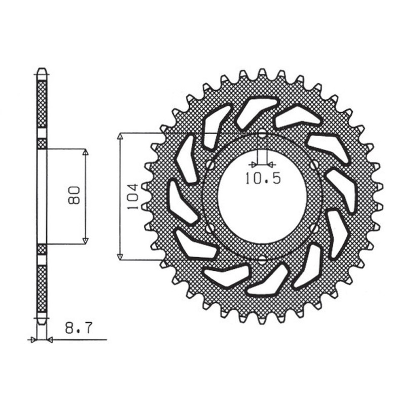 SUNSTAR ZĘBATKA TYLNA 501 33 KAWASAKI Z 750C '80-87, GPZ 1100 '81-85, GPZ 750 '83-89, GPZ 750 TURBO '82-87 (ŁAŃC. 630) SUNSTAR ZĘBATKA TYLNA 501 33 KAWASAKI Z 750C '80-87, GPZ 1100 '81-85, GPZ 750 '83-89, GPZ 750 TURBO '82-87 (ŁAŃC. 630)
