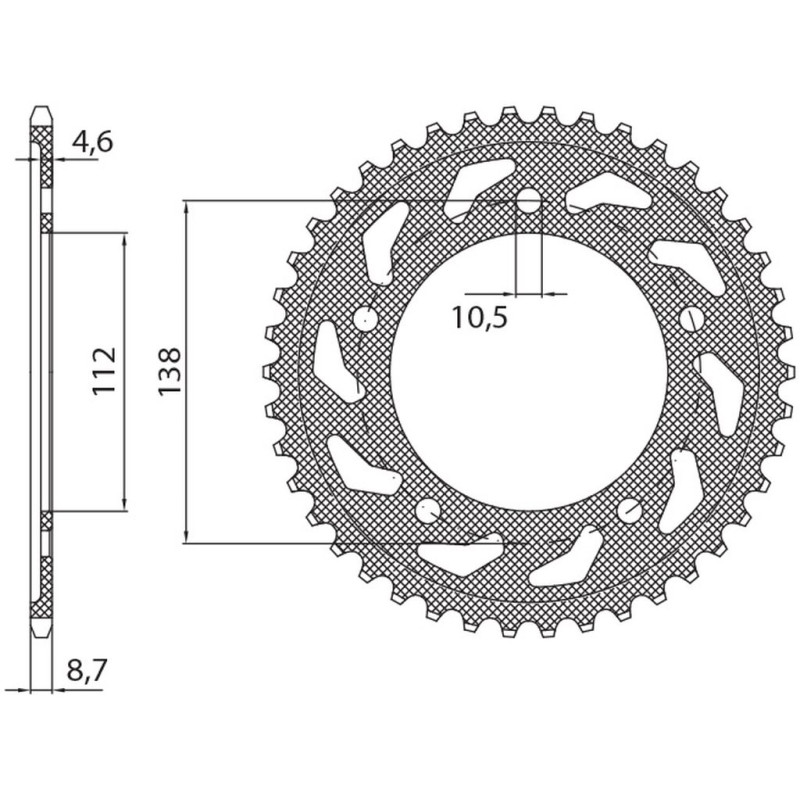 SUNSTAR ZĘBATKA TYLNA 4383 48 YAMAHA YZF R6 '99-'02 (JTR1873.48) (ŁAŃC. 532) (438348) SUNSTAR ZĘBATKA TYLNA 4383 48 YAMAHA YZF R6 '99-'02 (JTR1873.48) (ŁAŃC. 532) (438348)