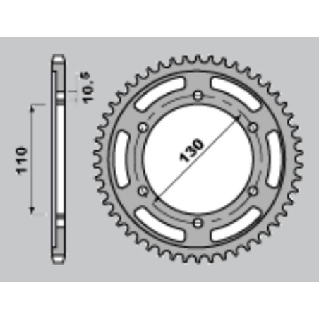 CHT WYPRZEDAŻ ZĘBATKA TYLNA 241 42 SUZUKI GSXR 1000 '09-'15 (479-42) (JTR479.42)
