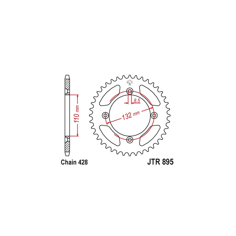JT ZĘBATKA TYLNA 4486 49 KTM SX 85 '04-'24, 105 XC '07-'11 (448649JTZBK)* (ŁAŃC. 428) KOLOR CZARNY JT ZĘBATKA TYLNA 4486 49 KTM SX 85 '04-'24, 105 XC '07-'11 (448649JTZBK)* (ŁAŃC. 428) KOLOR CZARNY