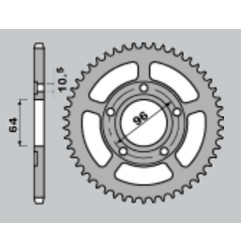 JR WYPRZEDAŻ ZĘBATKA TYLNA 242 53 HONDA XL125R '82-'87 (PRO LINK) (JTR242.53)