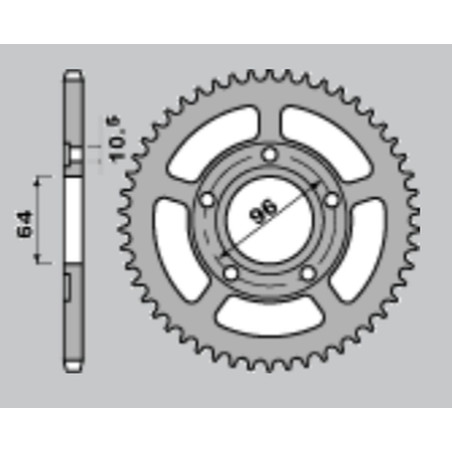 JR WYPRZEDAŻ ZĘBATKA TYLNA 242 53 HONDA XL125R '82-'87 (PRO LINK) (JTR242.53)