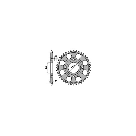 PBR ZĘBATKA TYLNA 247 35 C45 HONDA CB 250 RSE 84-86 (ŁAŃC. 520) (JTR247.35) (MADE IN ITALY)