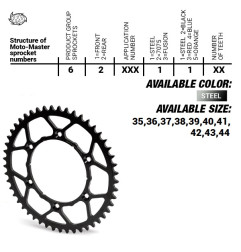 MOTO-MASTER ZĘBATKA TYLNA STALOWA ULTRALIGHT 4644 41 KTM SX 50/SX 50 MINI '14- , SX-E5 E-BIKE '19