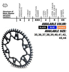 MOTO-MASTER ZĘBATKA TYLNA ALUMINIOWA T7075 4644 41 KTM SX 50/SX 50 MINI '02- , SX-E5 E-BIKE '19