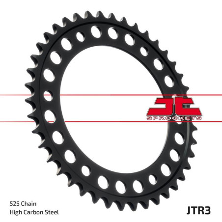 JT ZĘBATKA TYLNA 4613 41 BMW F 650 GS '09-'12, F800GS 08-18 (-1) (461341JT) (ŁAŃC. 525) CZARNA
