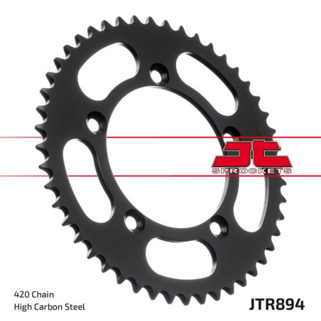 JT ZĘBATKA TYLNA 4552 48 KTM SX 60/65 '98-'21 (455248JT) (ŁAŃC. 420) KOLOR CZARNY