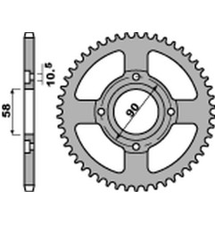 PBR ZĘBATKA TYLNA 269 42 C45 HONDA CG 125 '02-'05, CM 125 '82-'97, CB 125T '82-'88, DAELIM VC 125 '96-'99 (JTR269.42)
