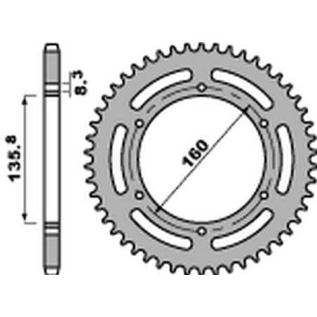 PBR ZĘBATKA TYLNA 3552 40 C45 BMW G310 R '16-'19 (JTR5.40) (ŁAŃC. 520) (STD.) (MADE IN ITALY)