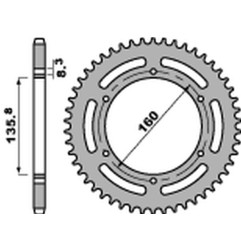 PBR PROMOCJA ZĘBATKA TYLNA 3552 44 C45 BMW F 650, APRILIA PEGASO 650 '07-'09 (JTR5.44) (ŁAŃC. 520) (MADE IN ITALY)