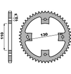 PBR WYPRZEDAZ ZĘBATKA TYLNA 4355 50 C45 HONDA TRX 90 '93-'19, TRX 125 '85-'88 (JTR1355.50) (ŁAŃC.428) (STD.)
