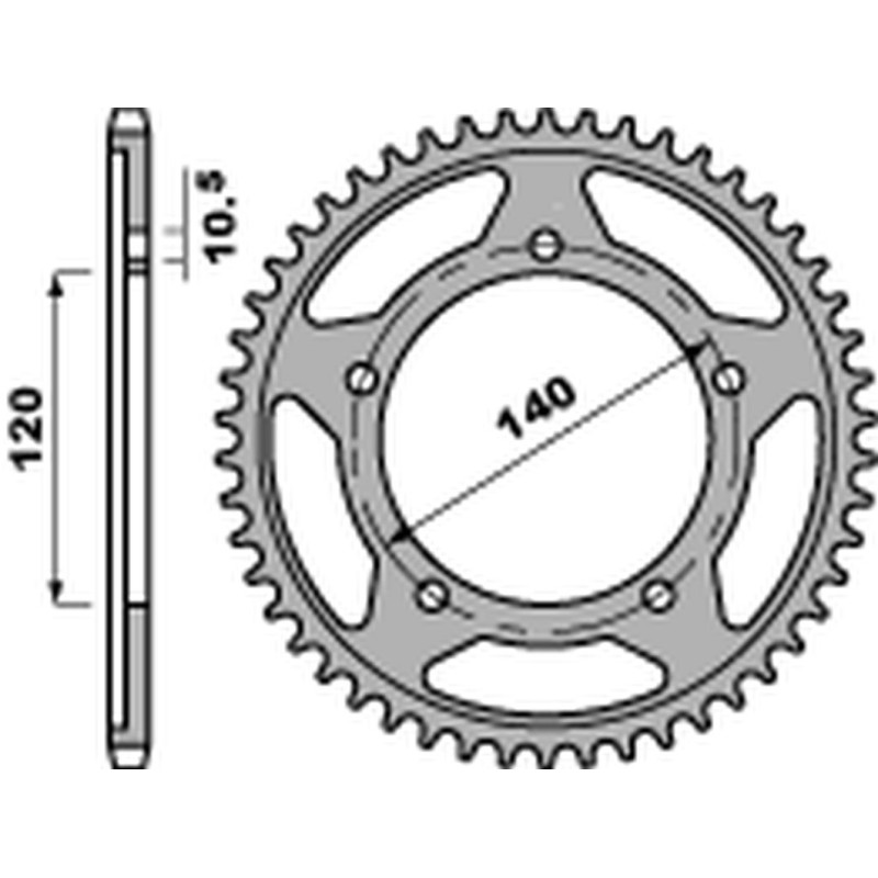 PBR WYPRZEDAZ ZĘBATKA TYLNA 4398 49 C45 SUZUKI DL 1000 V-STROM '02-'19, GSX-R 1000 '01-'19, GSX-R /GSR '06-'10 PBR WYPRZEDAZ ZĘBATKA TYLNA 4398 49 C45 SUZUKI DL 1000 V-STROM '02-'19, GSX-R 1000 '01-'19, GSX-R /GSR '06-'10
