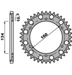 PBR WYPRZEDAZ ZĘBATKA TYLNA 4399 41 C45 HONDA CBR 1000 RR '04-'16, VTR 1000 SP1/SP2 '00-'06 (JTR1306.41) (ŁAŃC. 530)