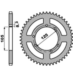 PBR ZĘBATKA TYLNA 4413 53 F YAMAHA XT 125X/SM/R '05-'10 (JTR1134.53) (ŁAŃC. 428) (MADE IN ITALY)