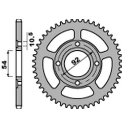 PBR WYPRZEDAZ ZĘBATKA TYLNA 4432 45 F YAMAHA TZR 50 RR / X-POWER '03-'09 (JTR1078.45) (ŁAŃC. 420) (STD.-2)