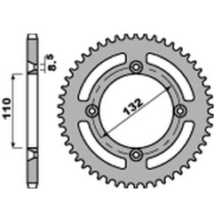 PBR WYPRZEDAZ ZĘBATKA TYLNA 4486 46 KTM SX 85 '04-'24, SX 105 '07-'11 (JTR895.46) (ŁAŃC. 428) (STD.-3) (MADE IN ITALY)